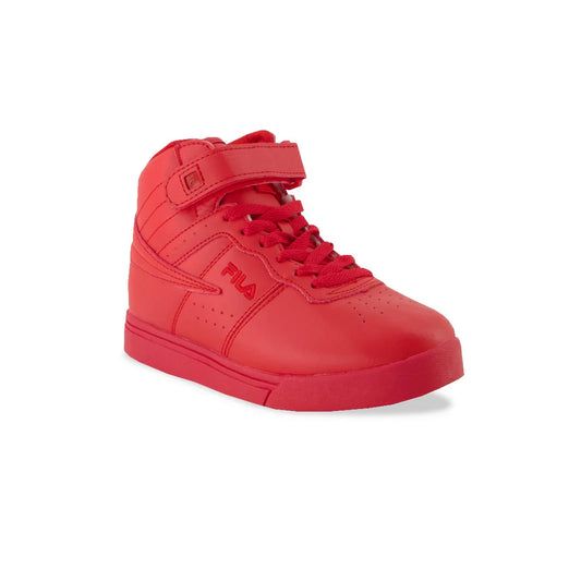 KIDS FILA VULC 13 TONAL HIGH TOP SHOES (RED)