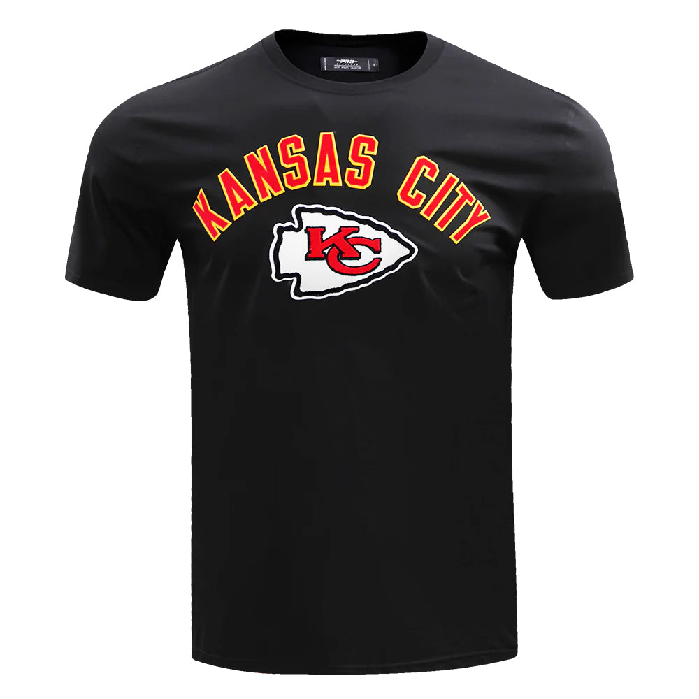 PRO STANDARD NFL KANSAS CITY CHIEFS CLASSIC BRISTLE MEN'S BLACK T-SHIRT