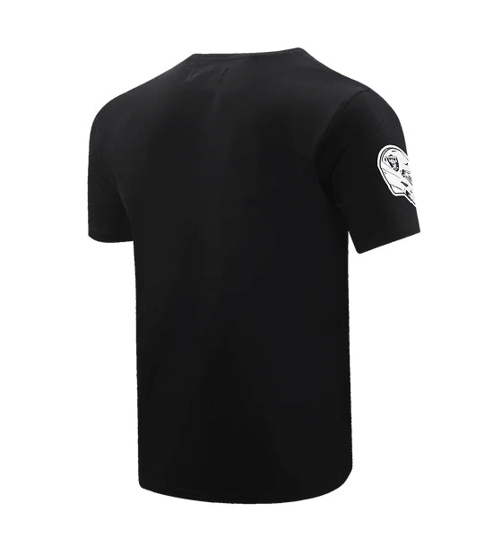 NFL LAS VEGAS RAIDERS CLASSIC CHENILLE SJ MEN'S BLACK T-SHIRT