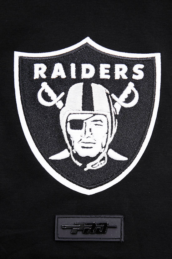 NFL LAS VEGAS RAIDERS CLASSIC CHENILLE SJ MEN'S BLACK T-SHIRT