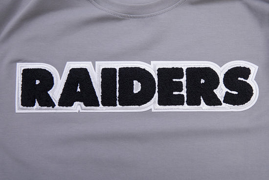 NFL LAS VEGAS RAIDERS CLASSIC CHENILLE SJ MEN'S GREY T-SHIRT