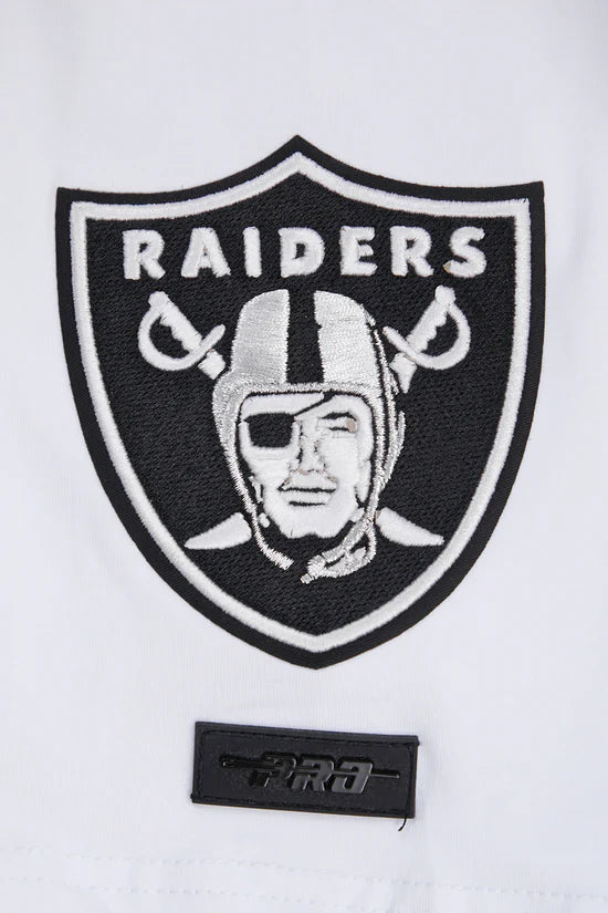 NFL LAS VEGAS RAIDERS CLASSIC CHENILLE SJ MEN'S WHITE T-SHIRT