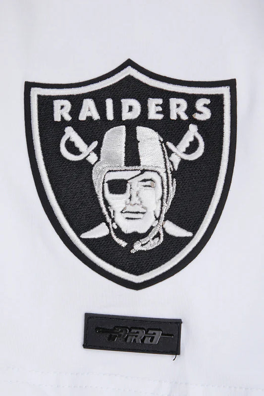 NFL LAS VEGAS RAIDERS CLASSIC CHENILLE SJ MEN'S WHITE T-SHIRT
