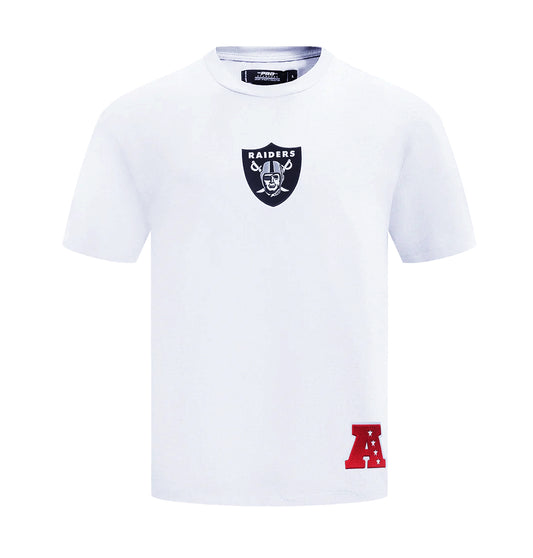 PRO STANDARD NFL LAS VEGAS RAIDERS WINGSPAN MEN'S CJ DROP SHOULDER WHITE T-SHIRT