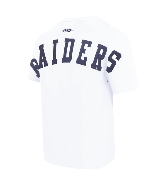 PRO STANDARD NFL LAS VEGAS RAIDERS WINGSPAN MEN'S CJ DROP SHOULDER WHITE T-SHIRT