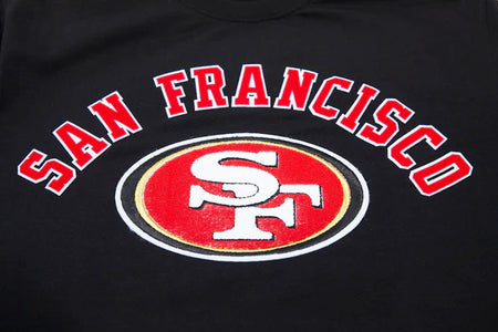 PRO STANDARD NFL SAN FRANCISCO 49ERS CLASSIC BRISTLE MEN'S BLACK T-SHIRT