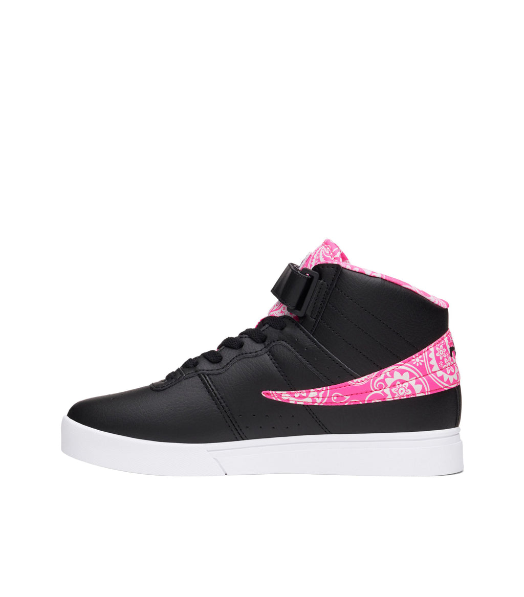 FILA WOMEN'S VULC 13 RG HIGH TOP SHOES (BLACK/PINK)