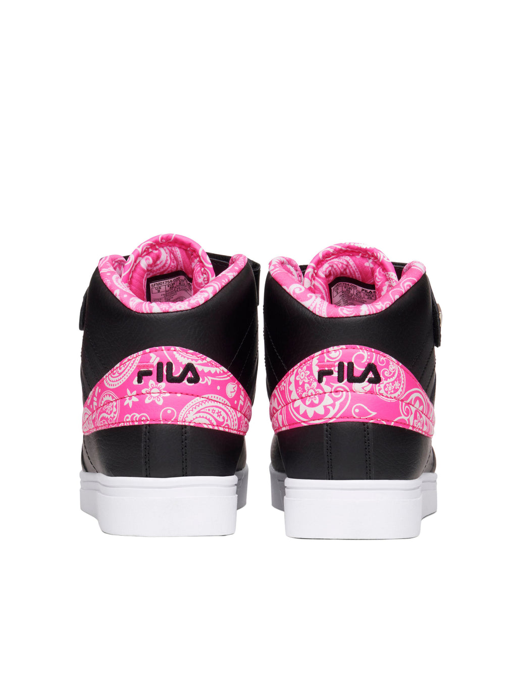 FILA WOMEN'S VULC 13 RG HIGH TOP SHOES (BLACK/PINK)