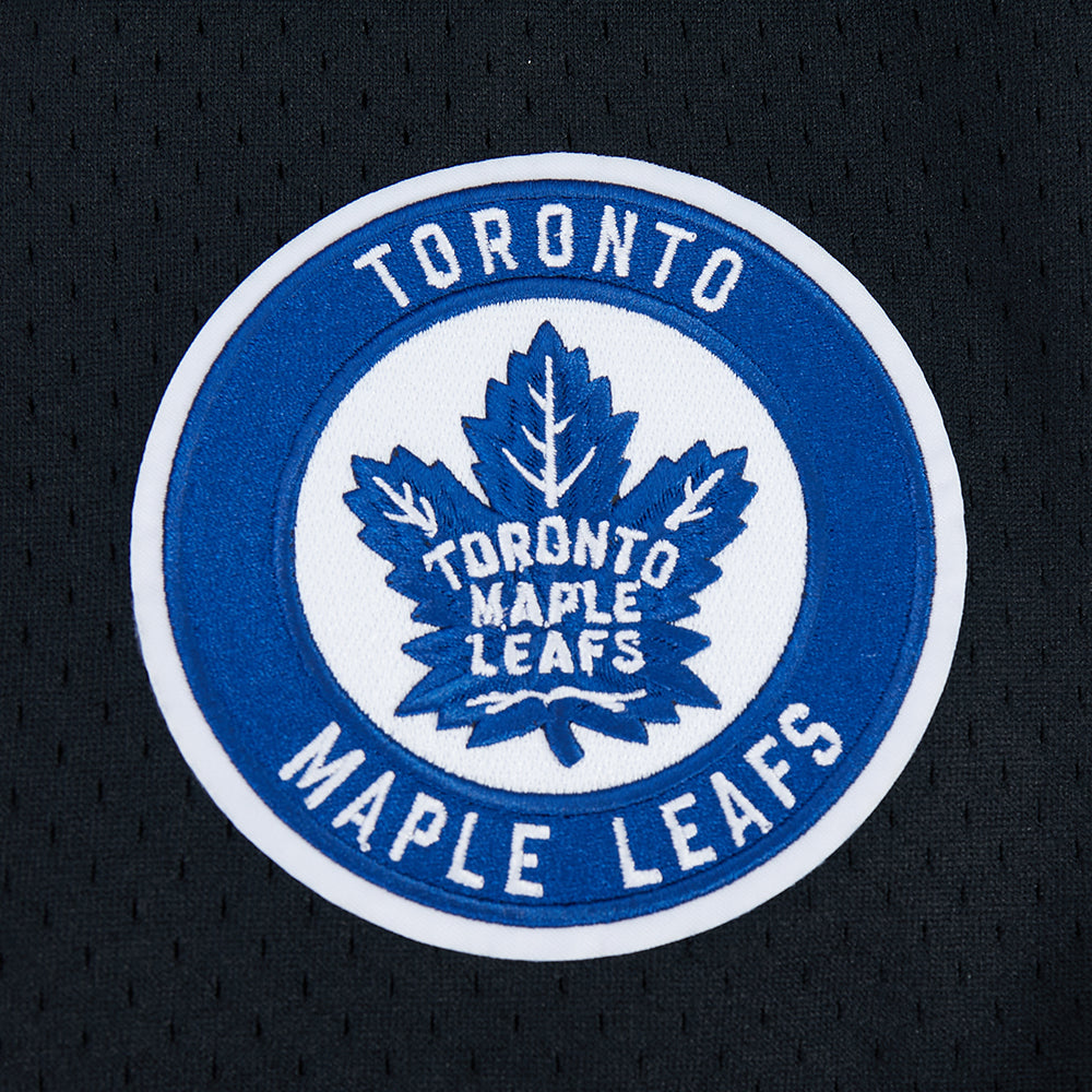 PRO STANDARD NHL TORONTO MAPLE LEAFS CLASSIC MEN'S MESH BUTTON DOWN BLACK JERSEY