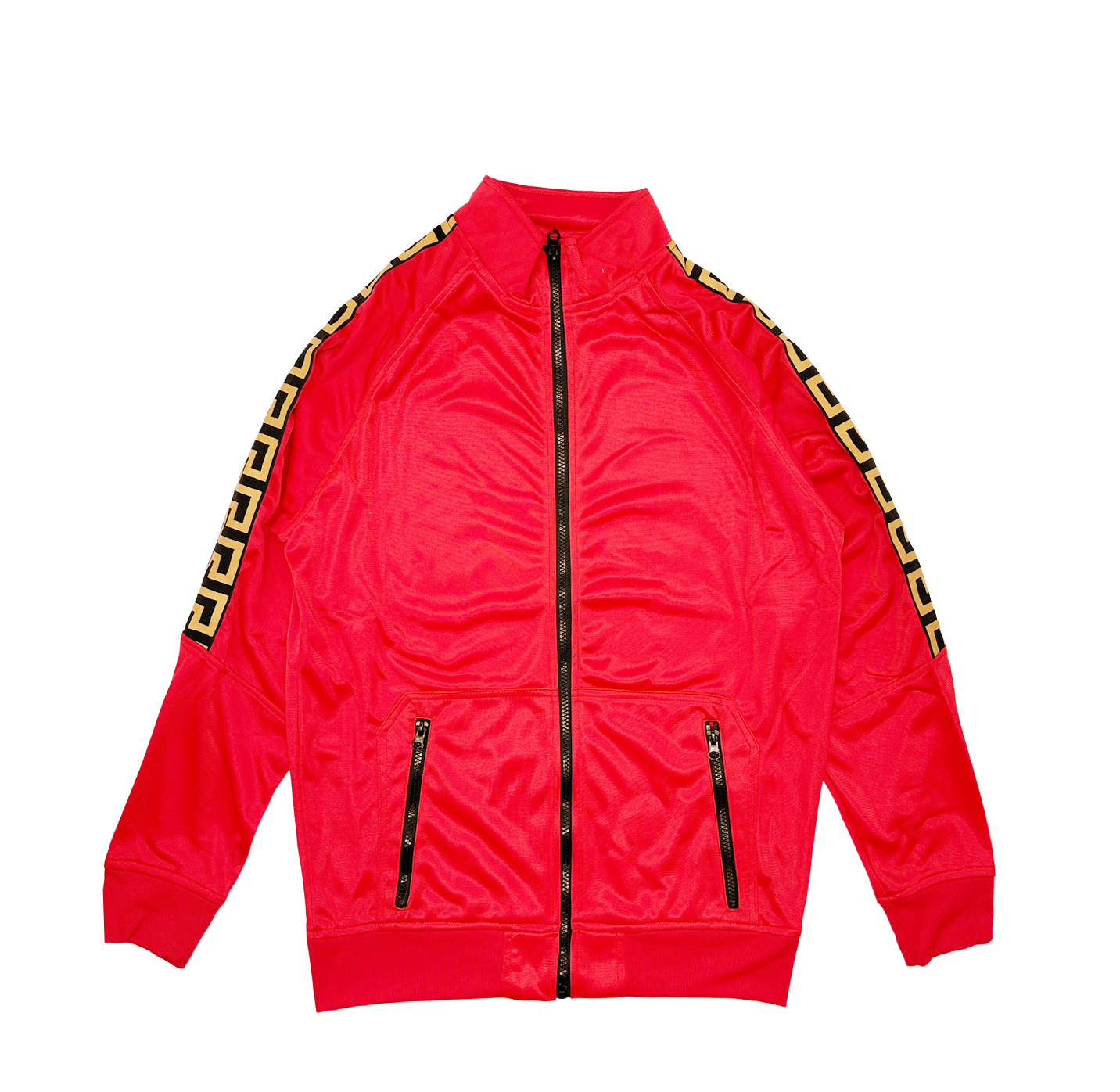 PLOREO MEN'S ZIP-UP HOODIE/JOGGER SET (RED)