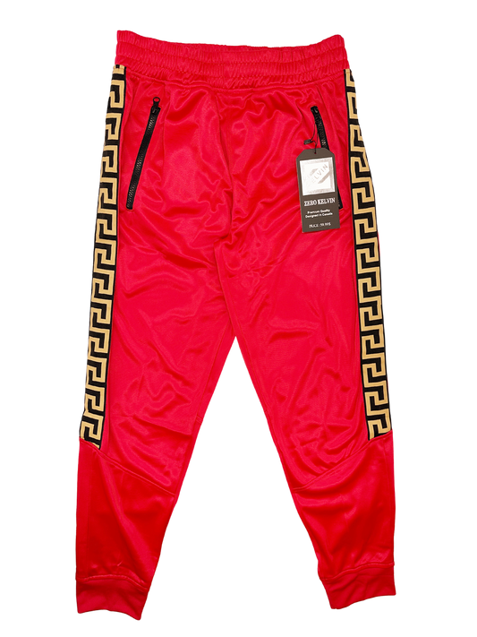 PLOREO MEN'S ZIP-UP HOODIE/JOGGER SET (RED)