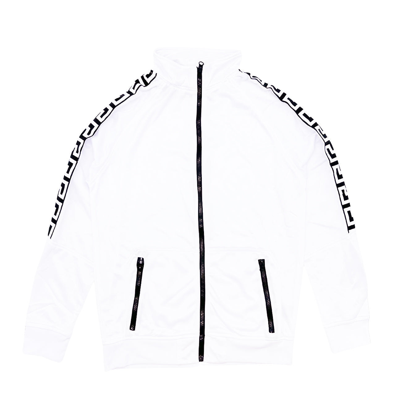PLOREO MEN'S ZIP-UP HOODIE/JOGGER SET (WHITE)