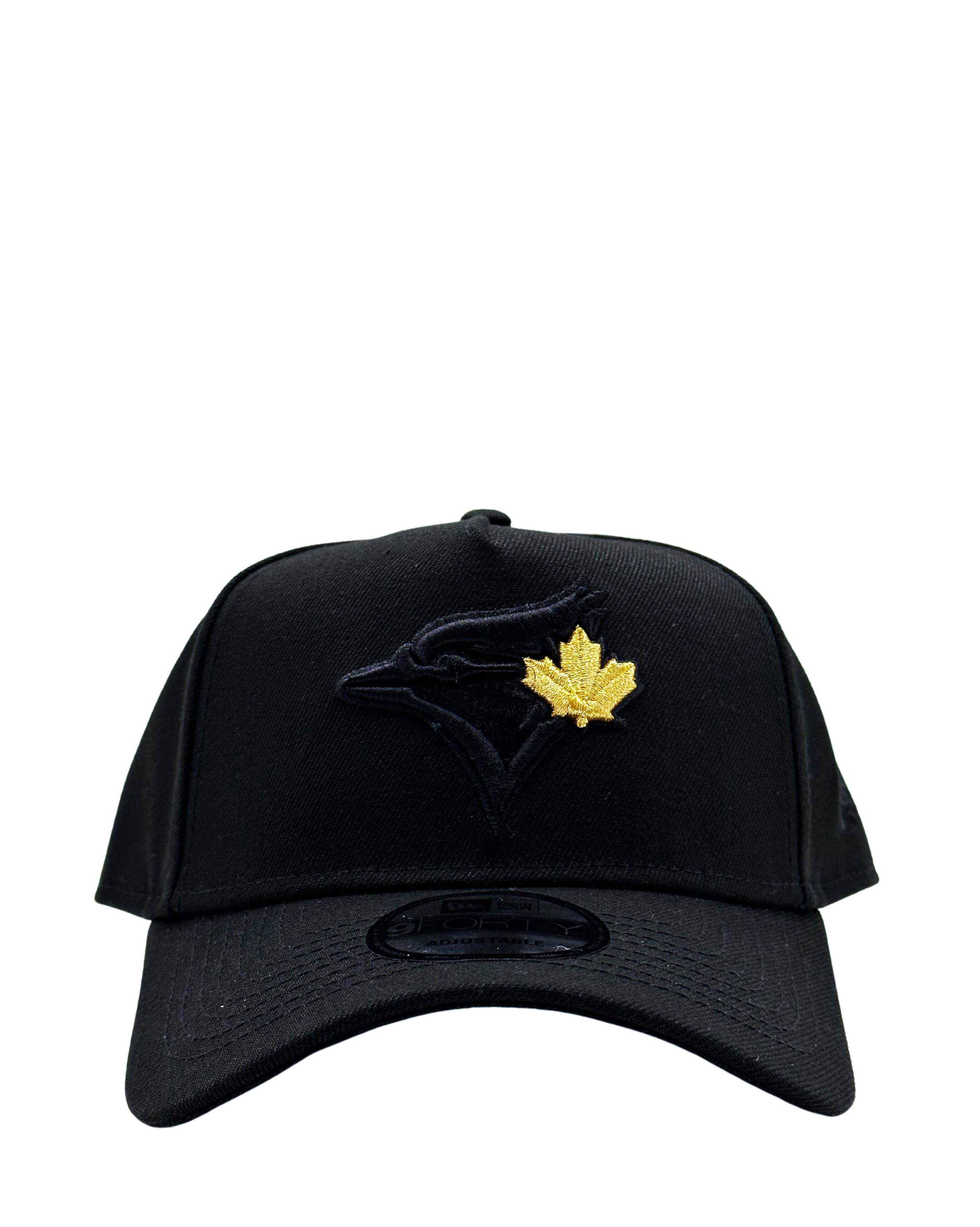 NEW ERA 9FORTY TORONTO BLUE JAYS BLACK/GOLD LEAF ADJUSTABLE CAP