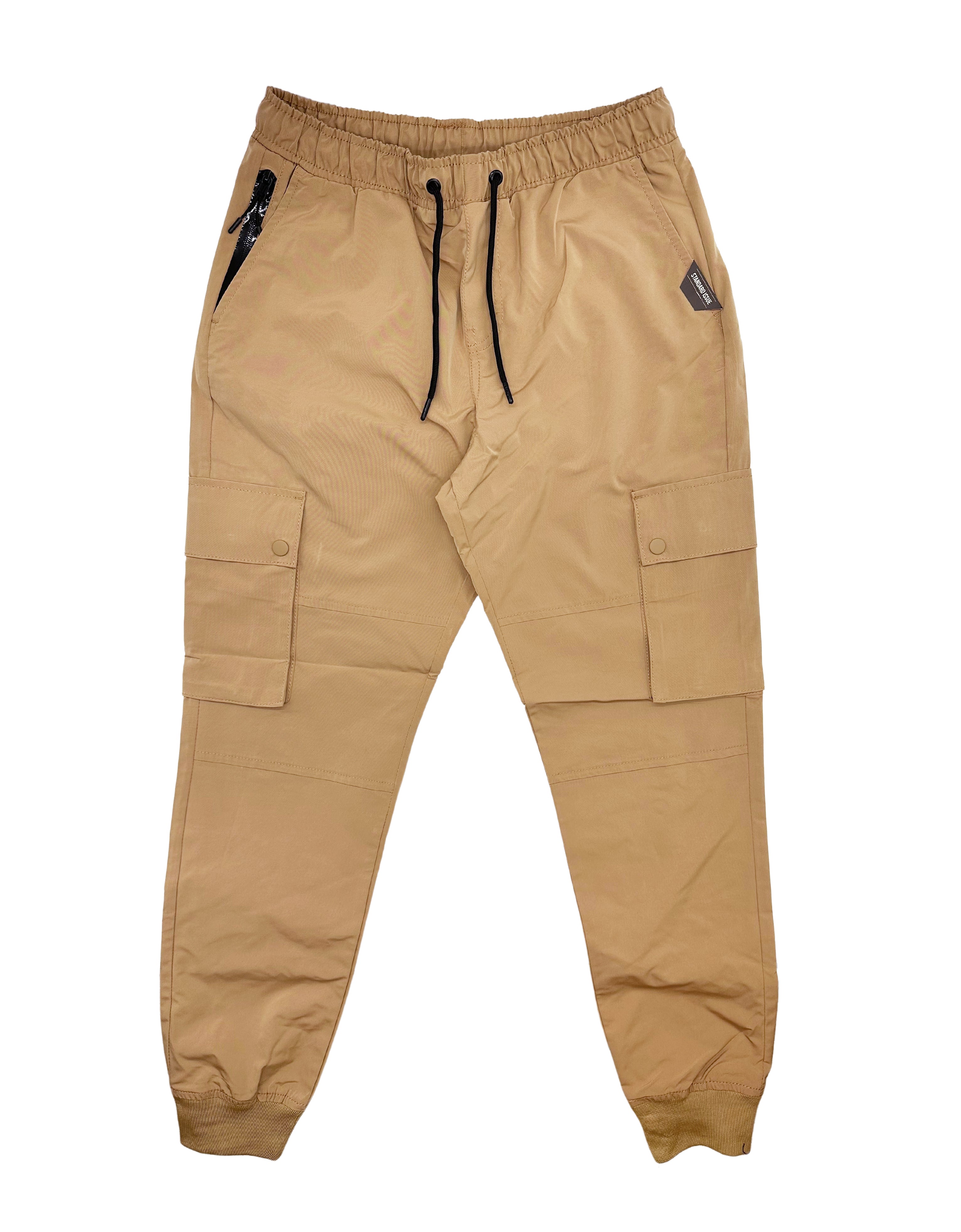 SOUTHPOLE ESSENTIALS HOODED WINDBREAKER JACKET & CARGO JOGGER SET (SAND)