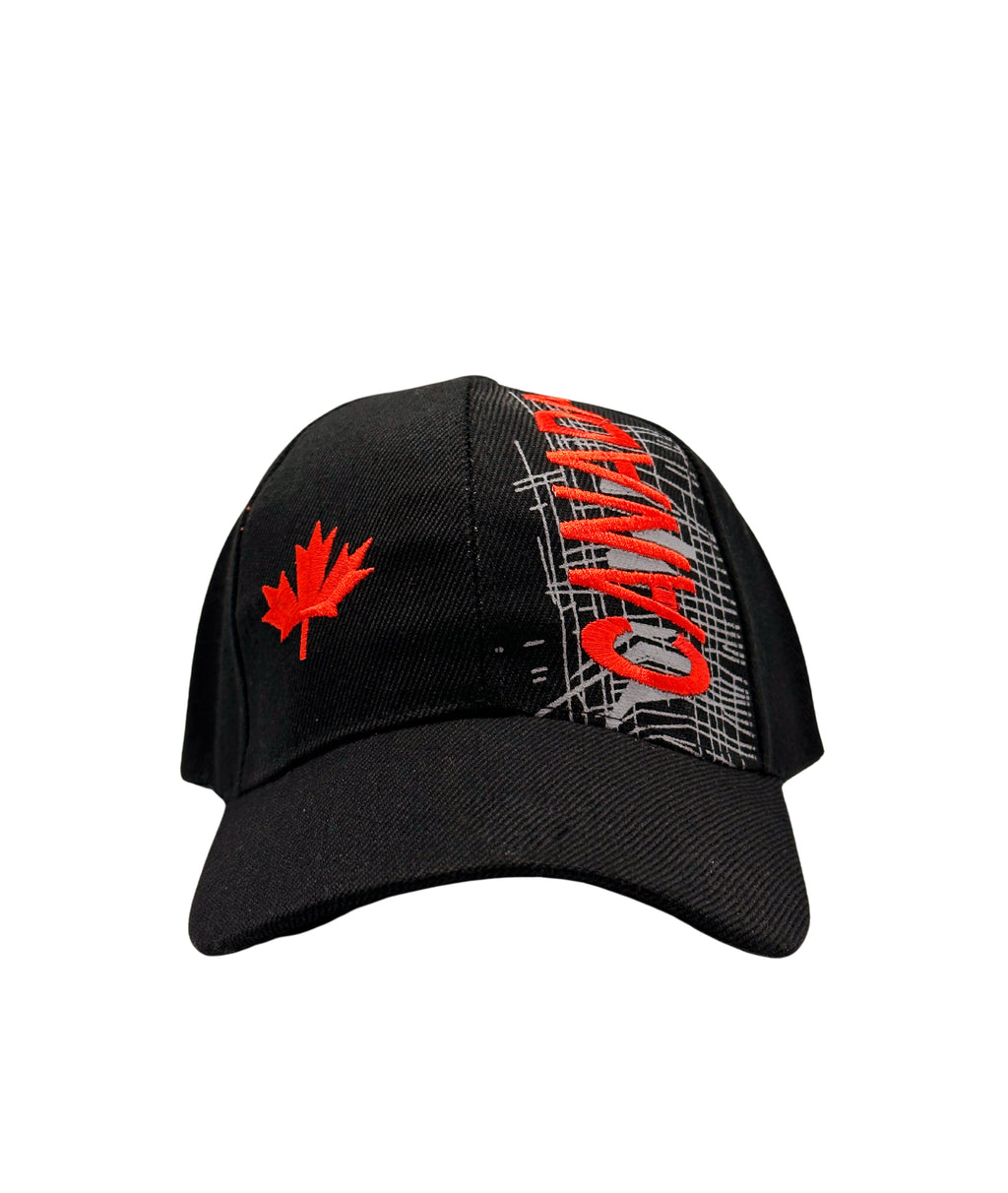 CANADA EMBROIDERED CAP (BLACK)