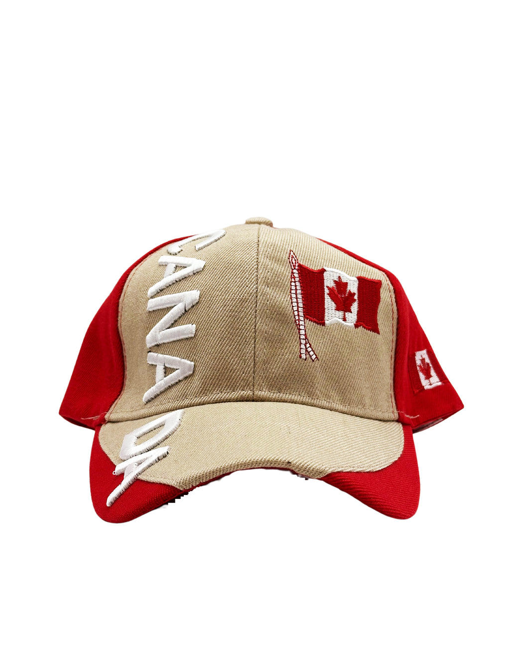 CANADA EMBROIDERED CAP (SAND/RED)