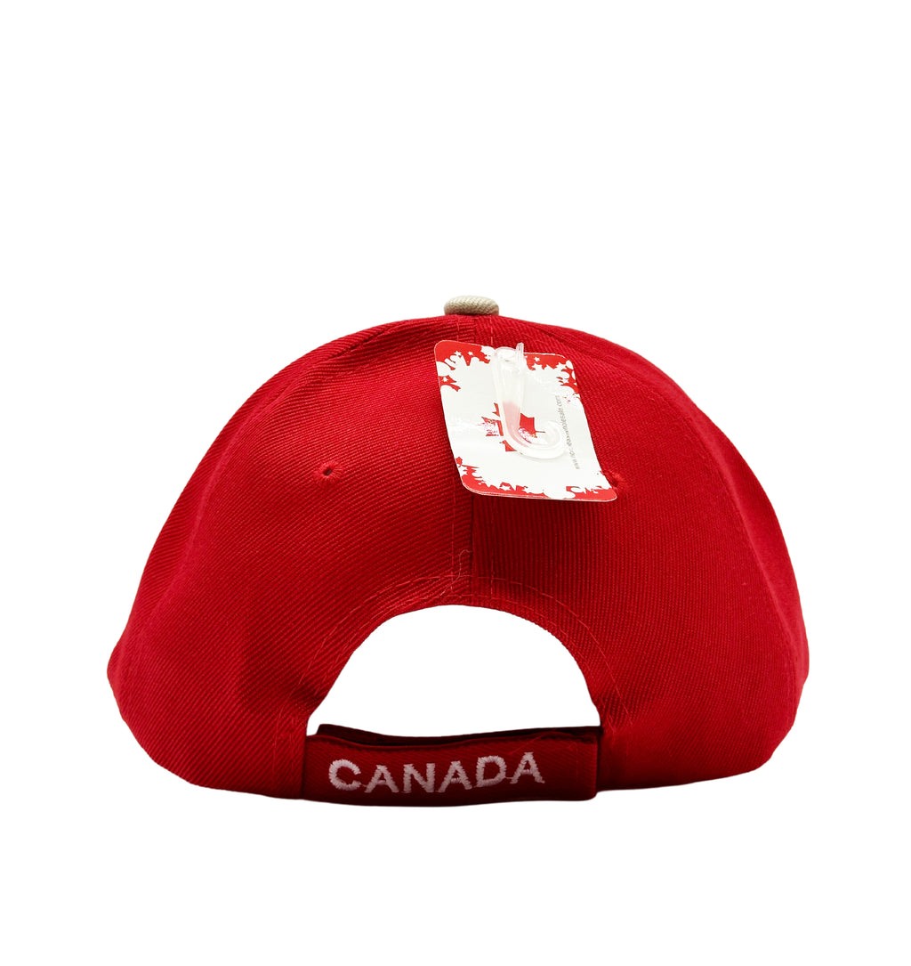 CANADA EMBROIDERED CAP (SAND/RED)