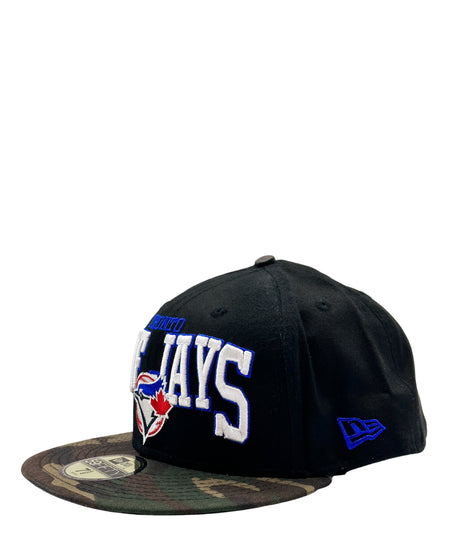 NEW ERA MEN'S 59FIFTY TORONTO BLUE JAYS BLACK/CAMO FITTED HAT