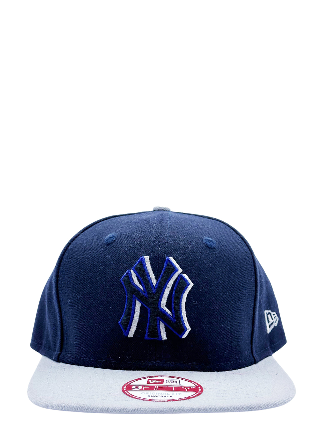 9FIFTY NEW ERA NEW YORK YANKEES SHADOW LOGO CLASSIC SNAPBACK HAT (NAVY/GREY)