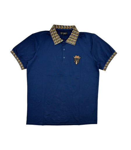 MODERNO MEN'S FANCY POLO T-SHIRT (NAVY)