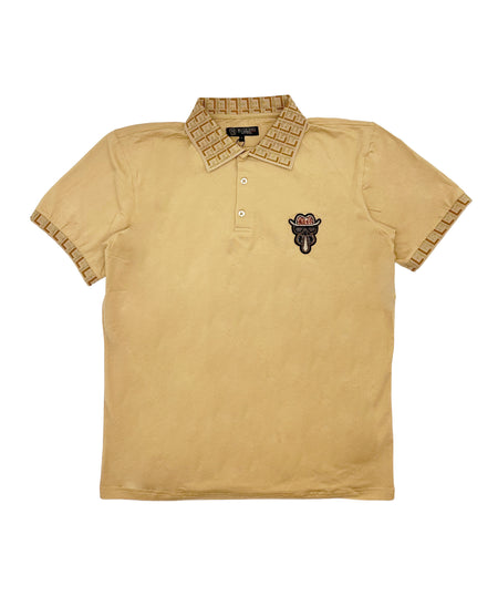 MODERNO MEN'S FANCY POLO T-SHIRT (BEIGE)