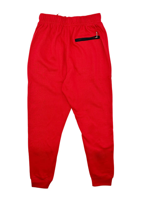 MEN'S FLEECE JOGGER WITH ZIPPER POCKETS (RED)