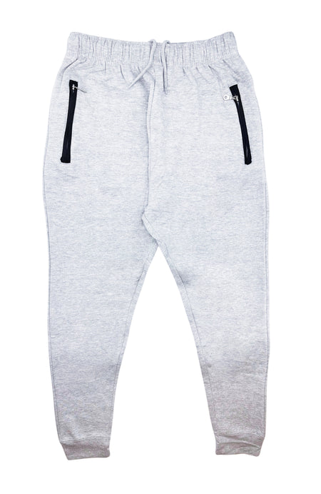 MEN'S FLEECE JOGGER WITH ZIPPER POCKETS (GREY)