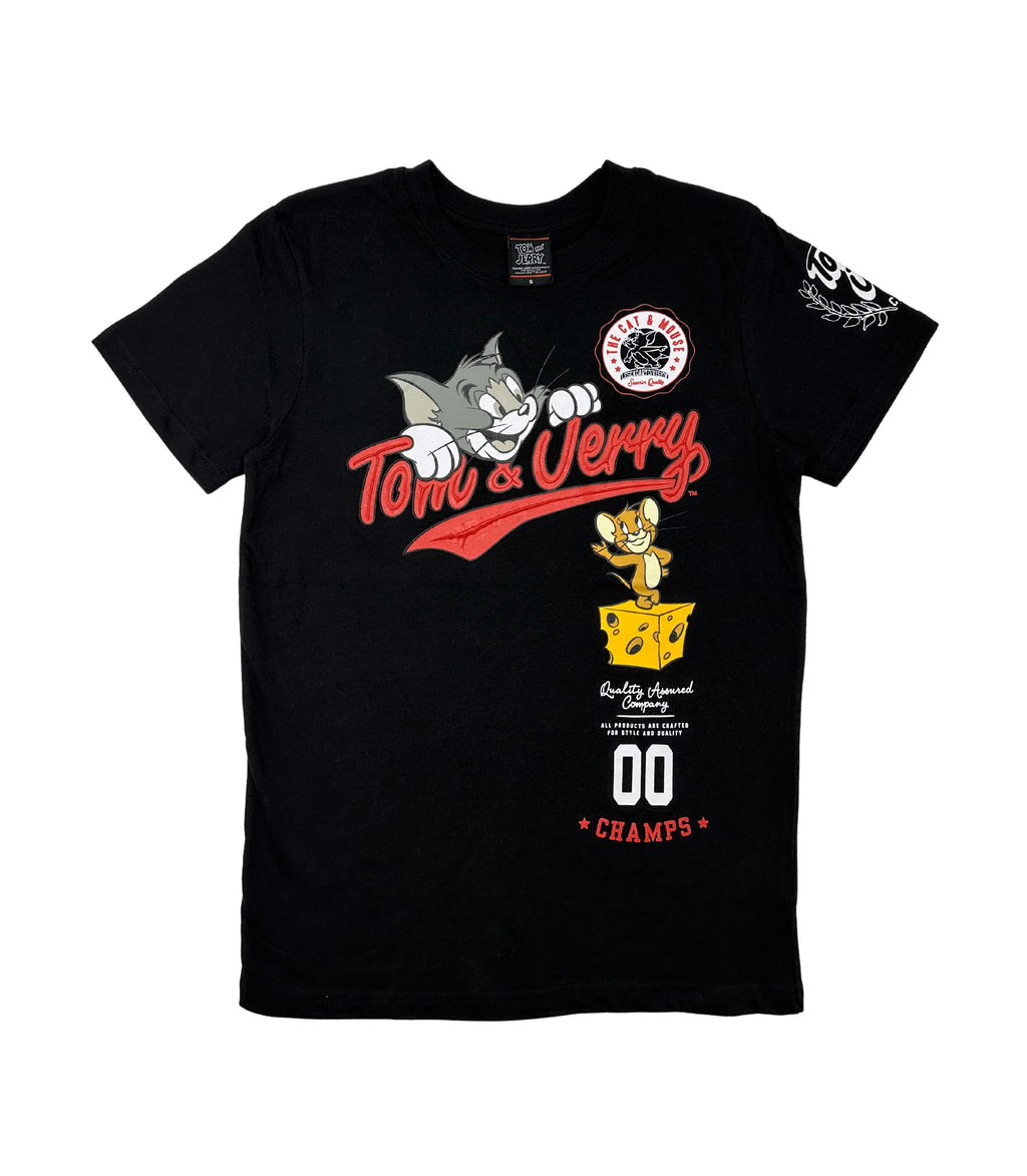 MEN'S TOM & JERRY SEAM SEAL T-SHIRT (BLACK)