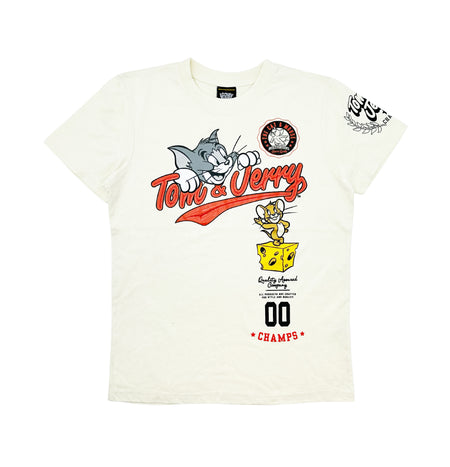 MEN'S TOM & JERRY SEAM SEAL T-SHIRT (CREAM)