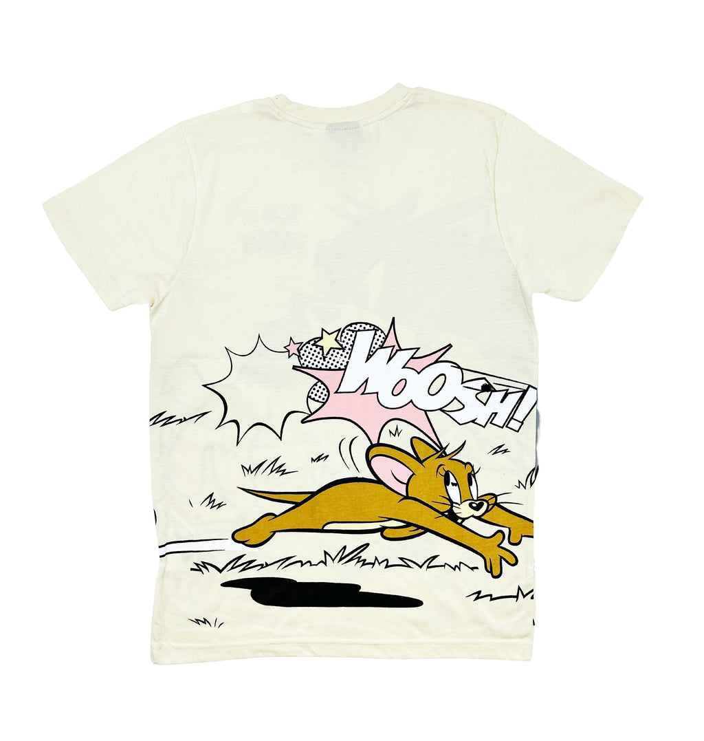 MEN'S TOM & JERRY SEAM SEAL T-SHIRT (CREAM)