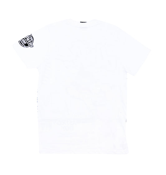 MEN'S ASTRO BOY SHINY BOOTS THICK GEL PRINT T-SHIRT (WHITE)