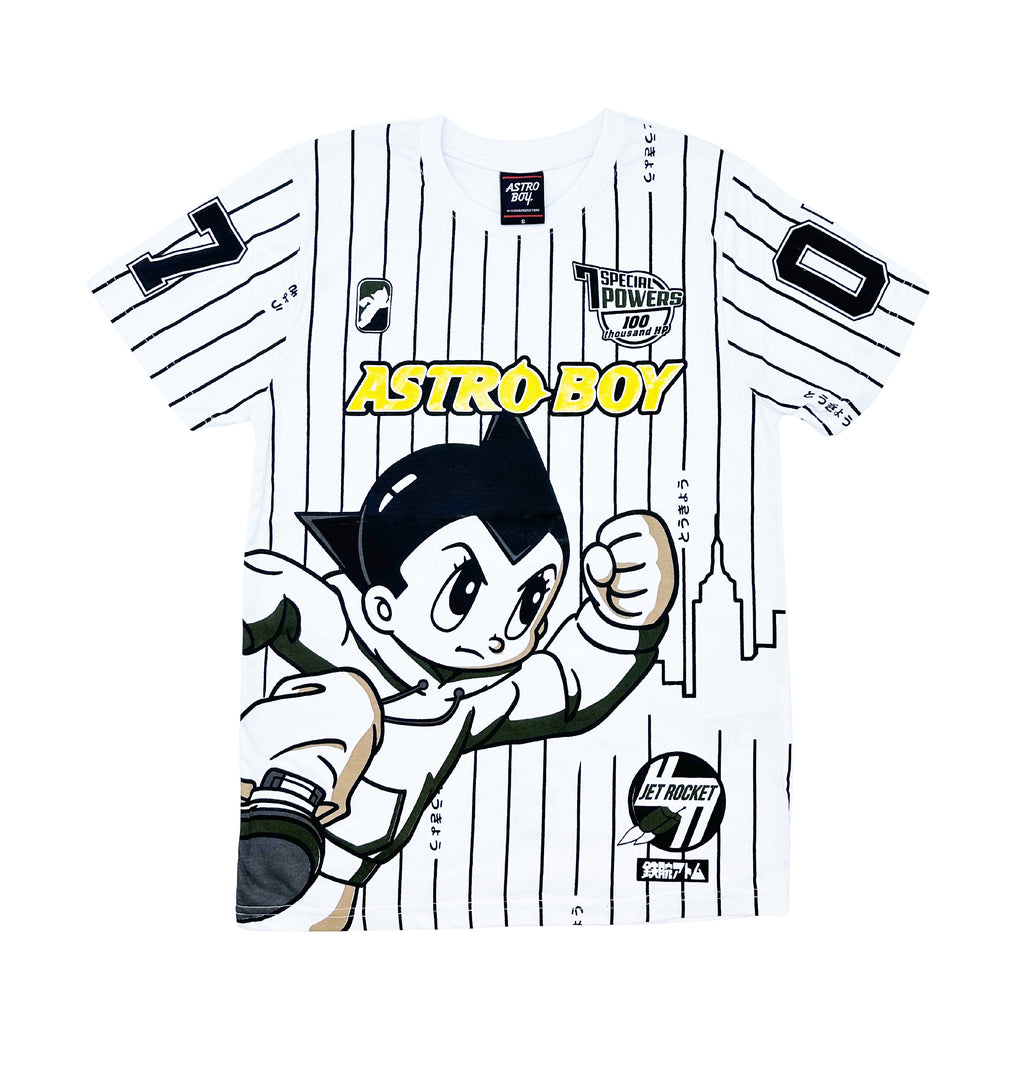 MEN'S ASTRO BOY JERSEY THICK GEL PRINT T-SHIRT (WHITE)