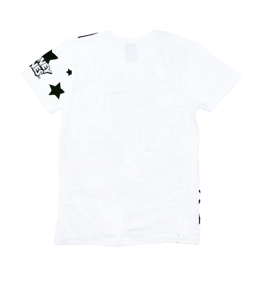 MEN'S LOONEY TUNES BUGS BUNNY ALL OVER PUFF PRINT T-SHIRT (WHITE)