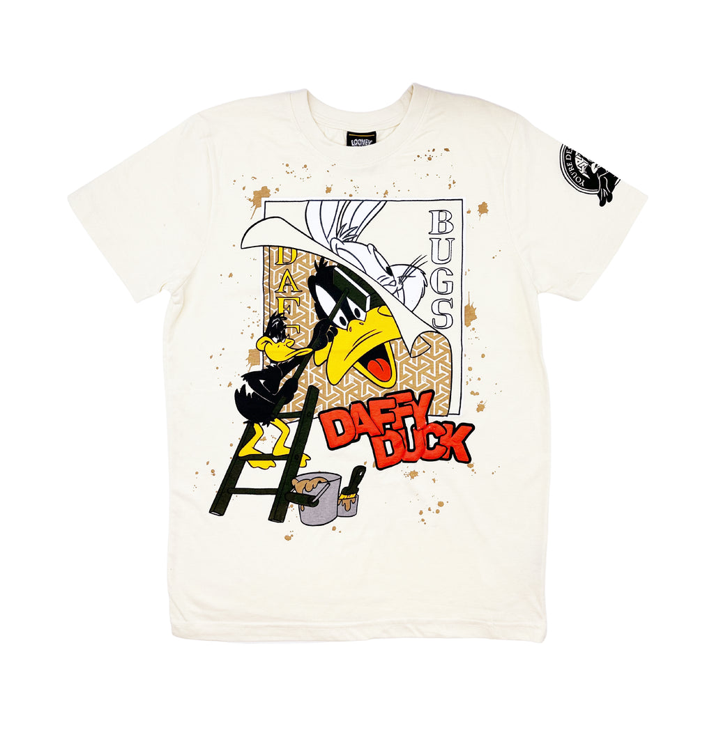 MEN'S LOONEY TUNES PUFF PRINT T-SHIRT (CREAM)