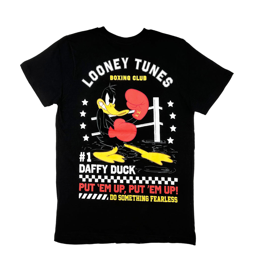 MEN'S LOONEY TUNES DAFFY DUCK BOXING T-SHIRT (BLACK)