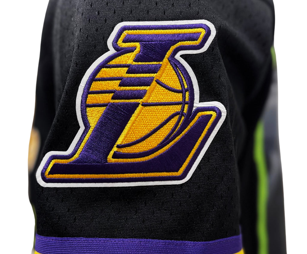 PRO STANDARD NBA LOS ANGELES LOS ANGELES LAKERS LEBRON JAMES #23 ANIMATED ACTION MESH BLACK JERSEY