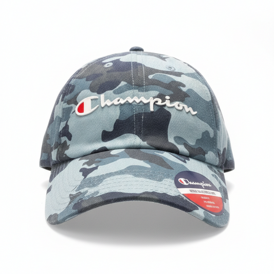 CHAMPION MEN'S CAMO BLUE COMBO ADJUSTABLE STRAPBACK CAP