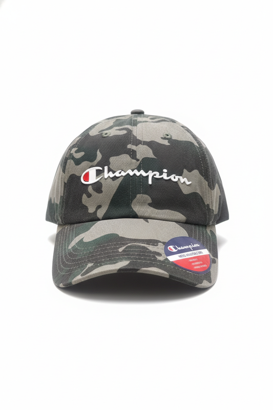 CHAMPION MEN'S CAMO ADJUSTABLE STRAPBACK CAP