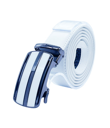 MEN'S ADJUSTABLE DESIGNER BELT (WHITE M-74)