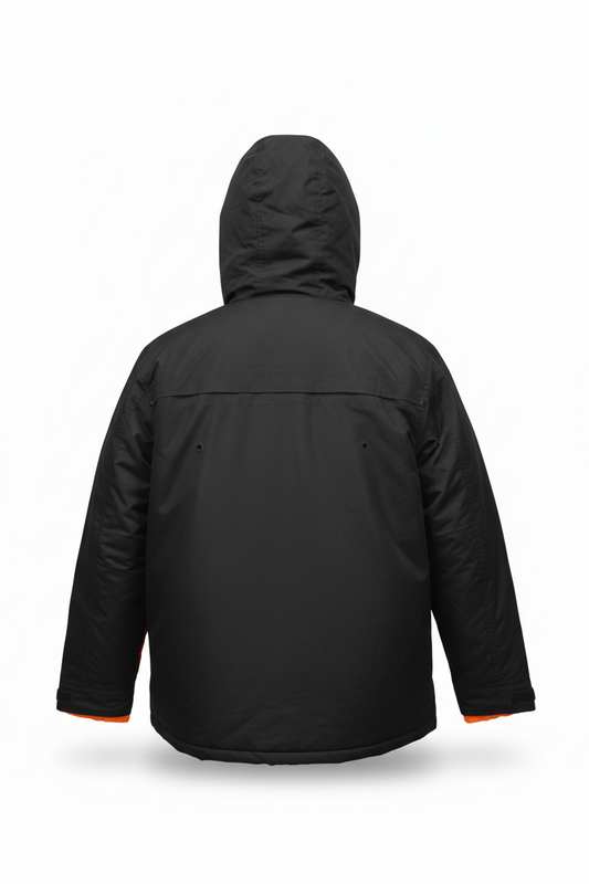 KOLDTEK MEN'S BOMBER WINTER JACKET WITH HOOD (BLACK)