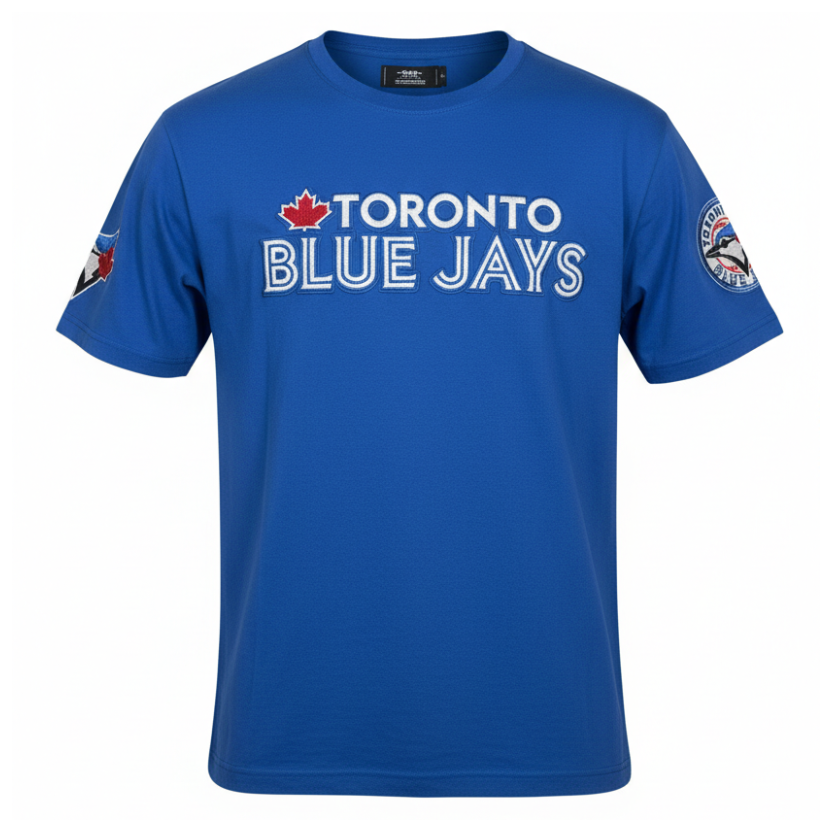 PRO STANDARD MLB TORONTO BLUE JAYS CLASSIC CHENILLE MEN'S ROYAL BLUE T-SHIRT