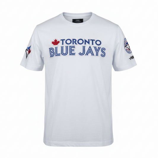 PRO STANDARD MLB TORONTO BLUE JAYS CLASSIC CHENILLE MEN'S WHITE/BLUE T-SHIRT