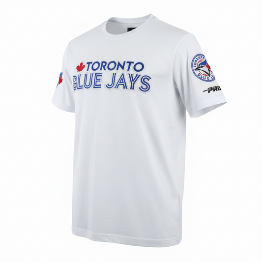 PRO STANDARD MLB TORONTO BLUE JAYS CLASSIC CHENILLE MEN'S WHITE/BLUE T-SHIRT