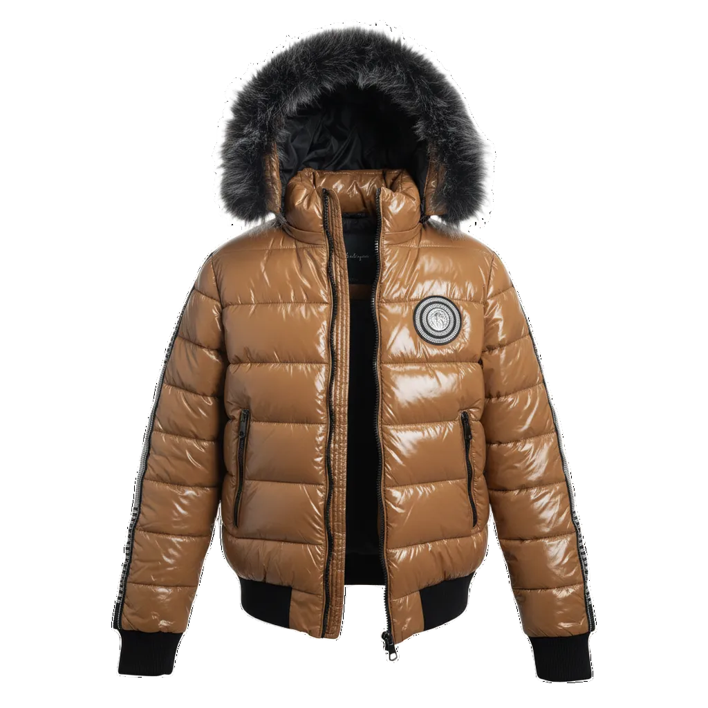 SWITCH REMARKABLE MEN'S BOMBER JACKET W/ RHINESTONES (WHEAT)