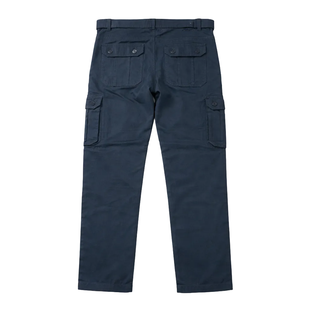 AGILE MEN'S CARGO PANTS W/ BELT (NAVY)