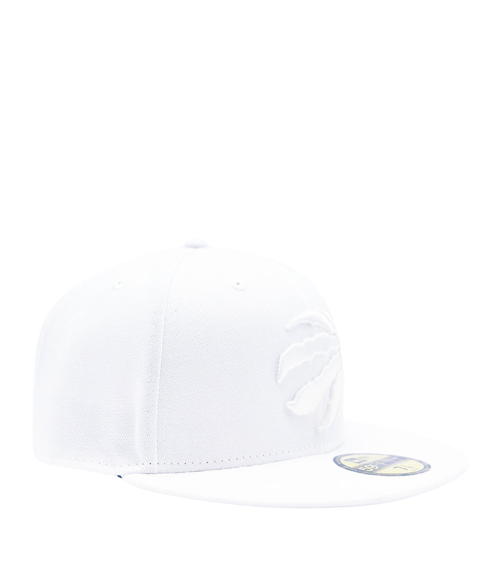 NEW ERA 59FIFTY TORONTO RAPTORS ALL WHITE FITTED HAT