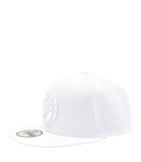 NEW ERA 59FIFTY TORONTO RAPTORS ALL WHITE FITTED HAT