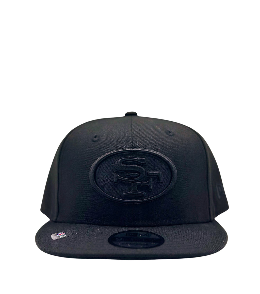 NEW ERA 9FIFTY NFL SAN FRANCISCO 49ERS ALL BLACK SNAPBACK HAT