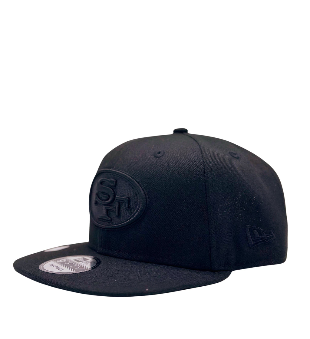 NEW ERA 9FIFTY NFL SAN FRANCISCO 49ERS ALL BLACK SNAPBACK HAT