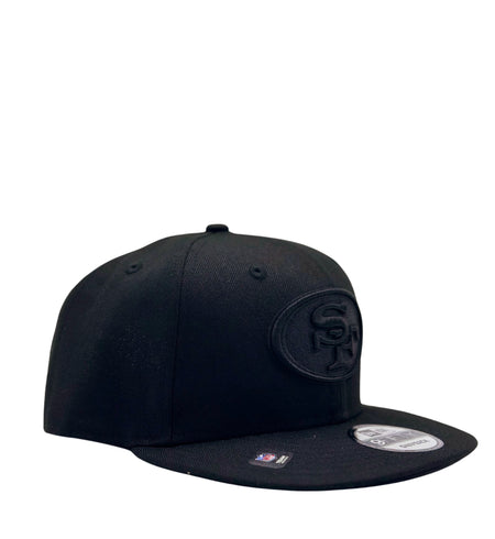 NEW ERA 9FIFTY NFL SAN FRANCISCO 49ERS ALL BLACK SNAPBACK HAT